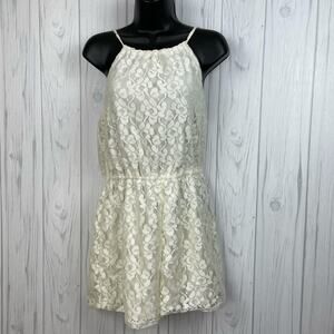 Miami cream lace romper size medium